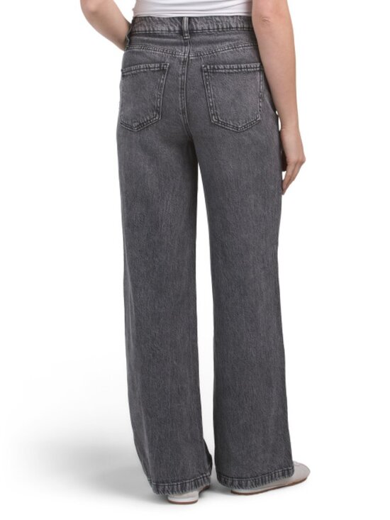 NEW REWASH Seamed Wide Leg Pants in Carbon Black for women 1125 2t7 - Picture 2 of 5